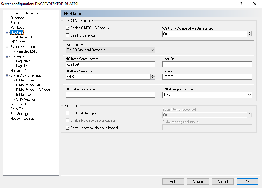 Nc Base Icon CIMCO DNC-Max 2024 User Guide
