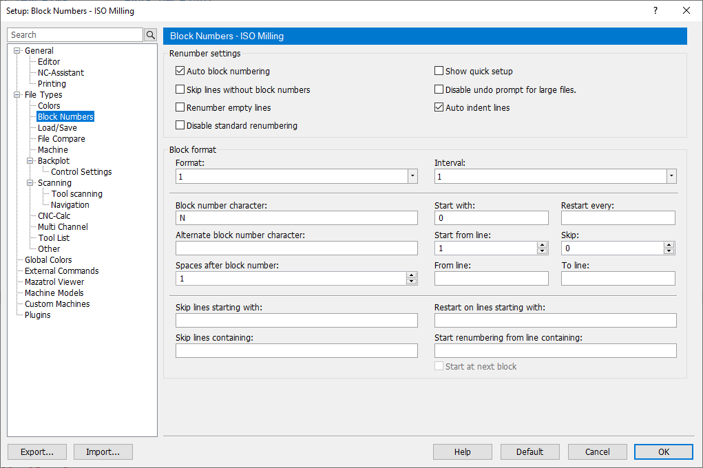 User Configuration Blocks CIMCO Edit 2024 User Guide